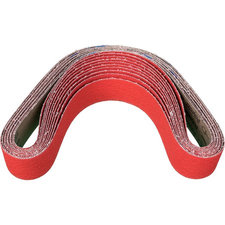 PFERD Coated Belt, Co-Cool, 2"x48", 40 Grit, Coated, 2" W, 48" L, 40 Grit, Ceramic Oxide 49588